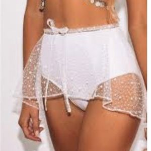 GALACTIC WHITE STARS BOOP SKIRT